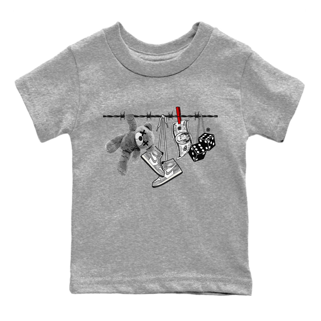 Clothesline Kids Tops - Air Jordan 1 Washed Heritage