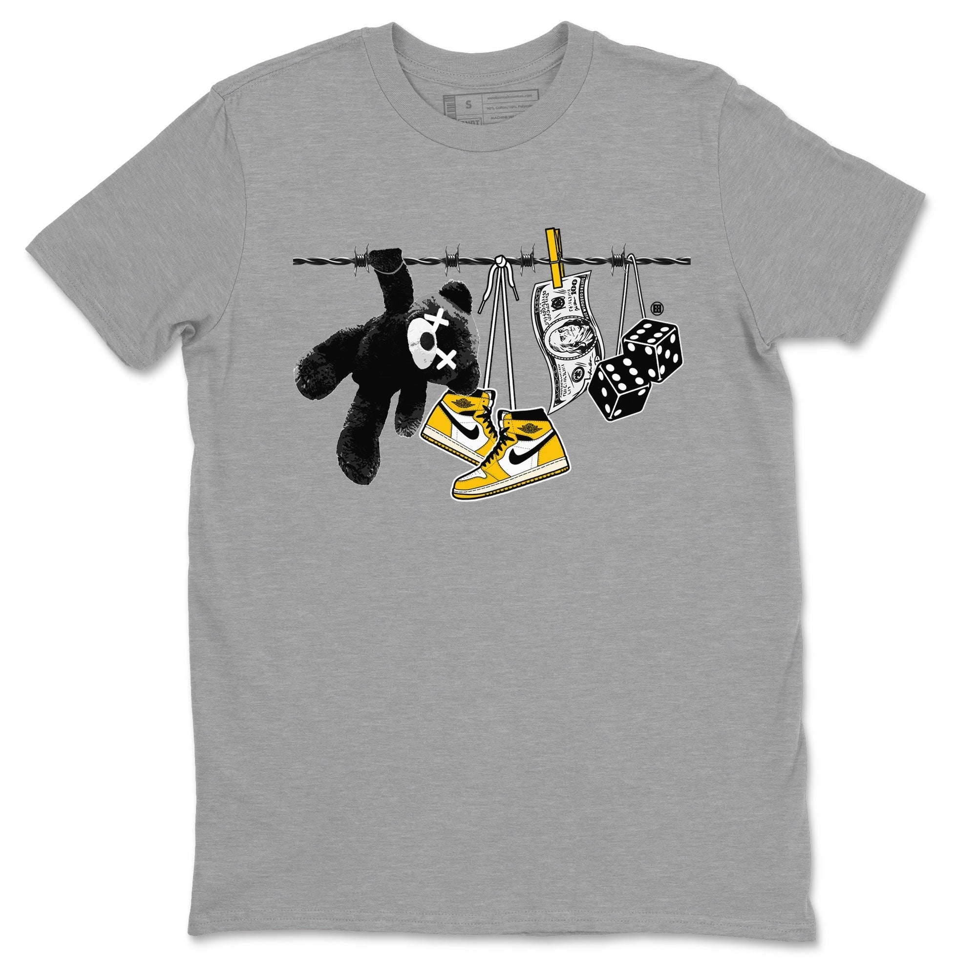 Clothesline snkmatch Tees - Air Jordan 1 Yellow Ochre
