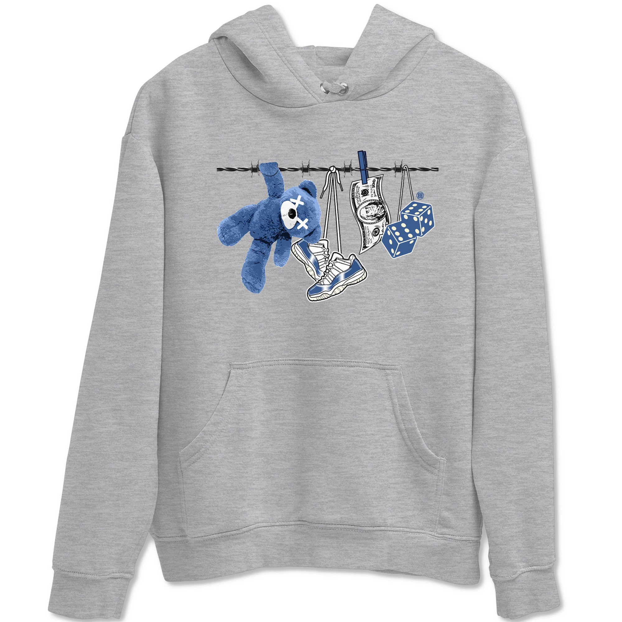 Clothesline snkmatch Tees - Air Jordan 11 Diffused Blue