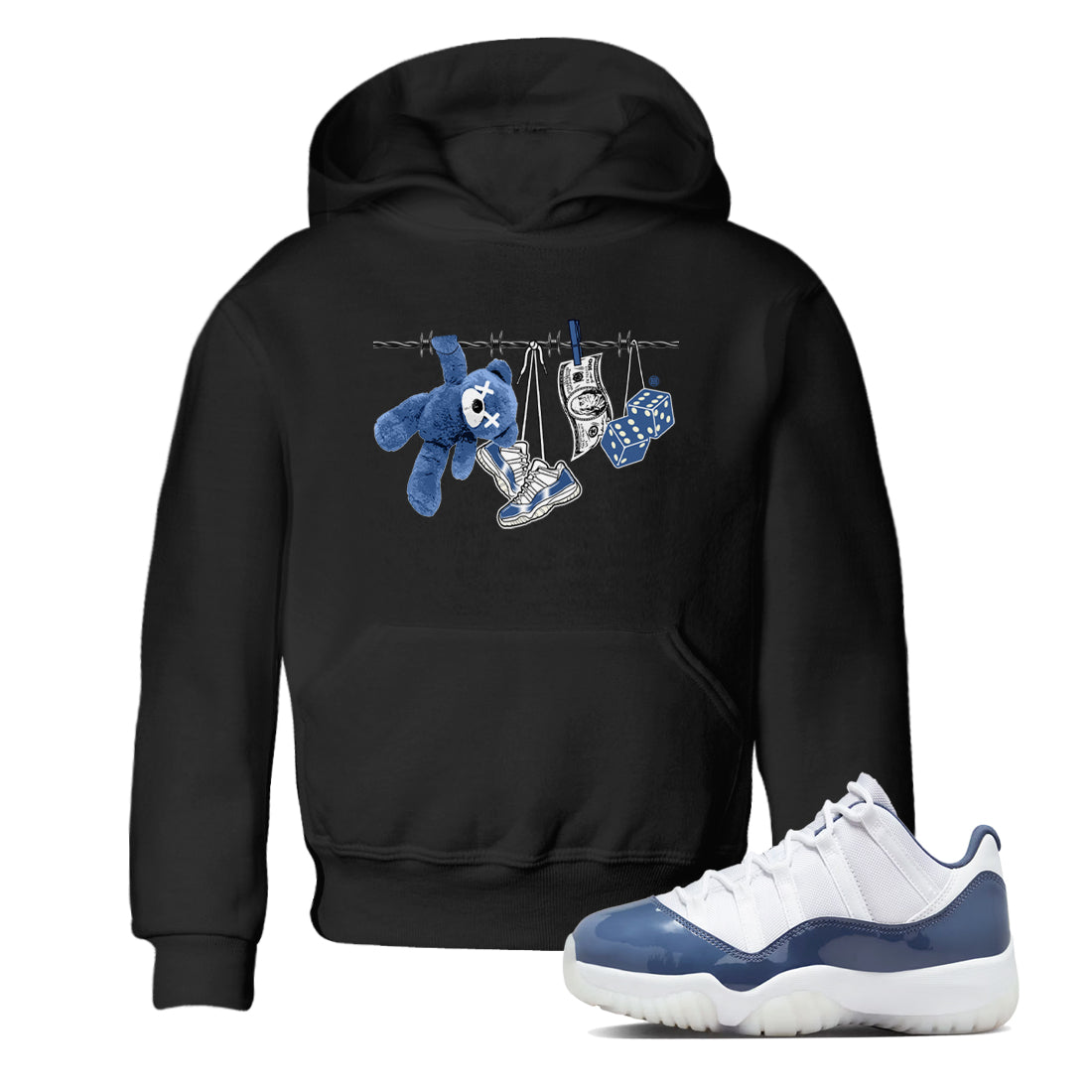 Clothesline snkmatch Tees Kids - Air Jordan 11 Diffused Blue