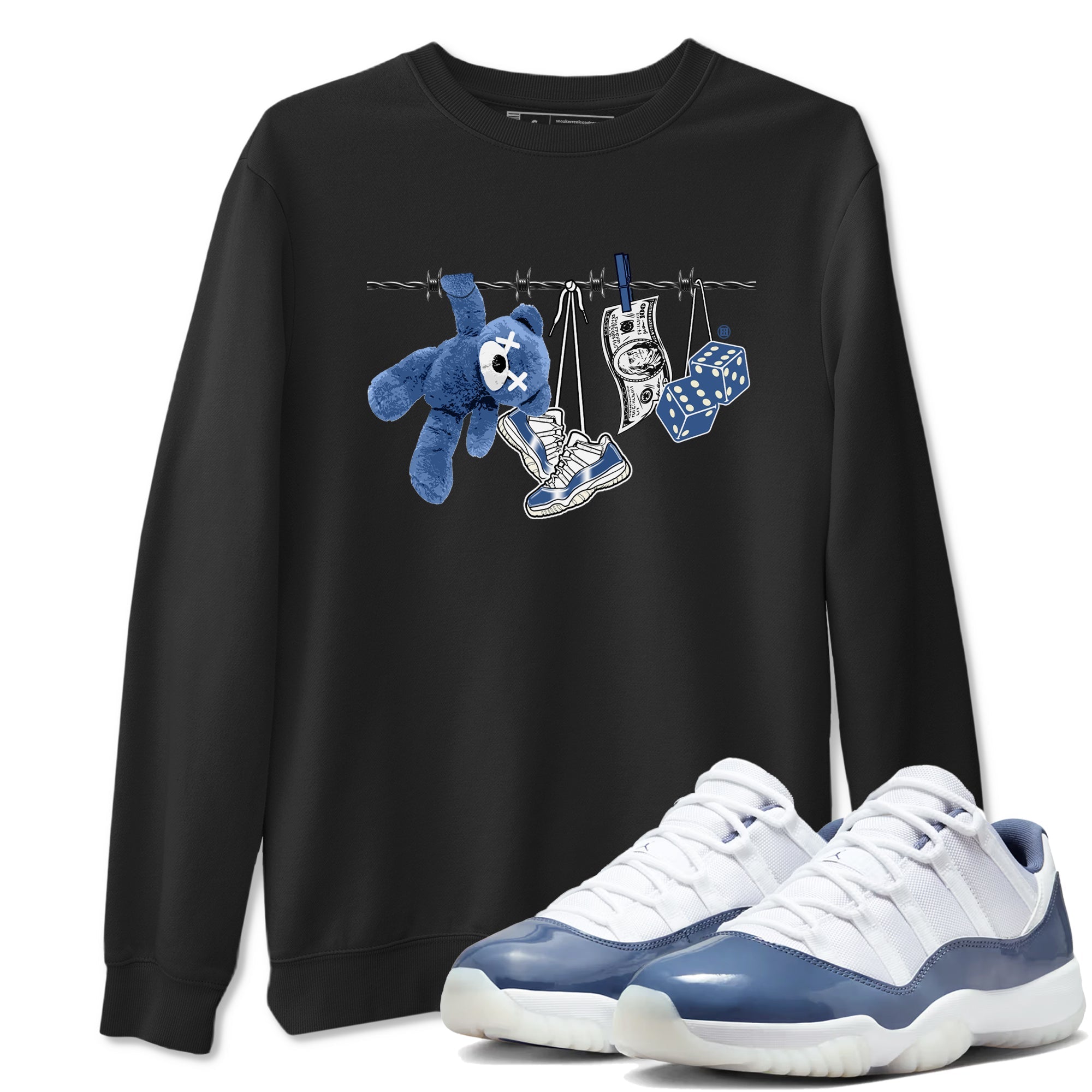 Clothesline snkmatch Tees - Air Jordan 11 Diffused Blue
