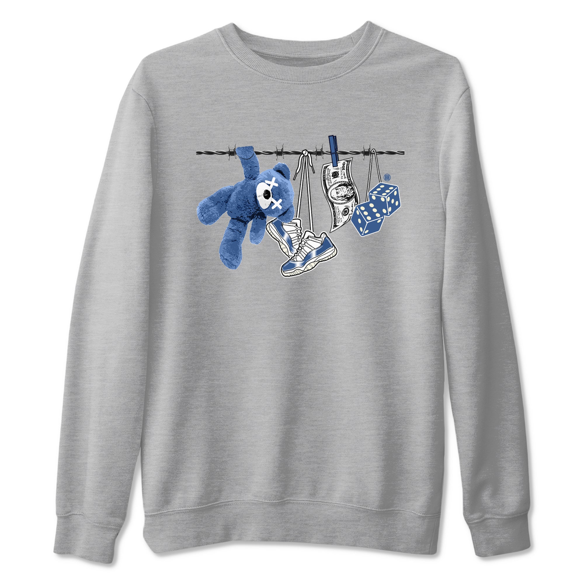 Clothesline snkmatch Tees - Air Jordan 11 Diffused Blue