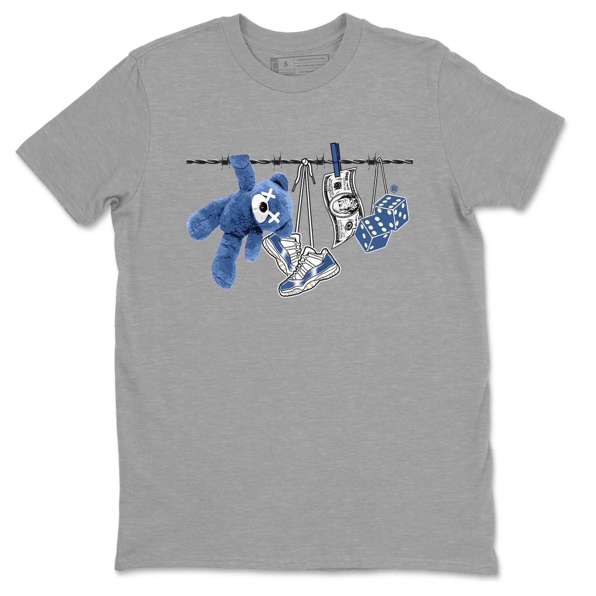 Clothesline snkmatch Tees - Air Jordan 11 Diffused Blue