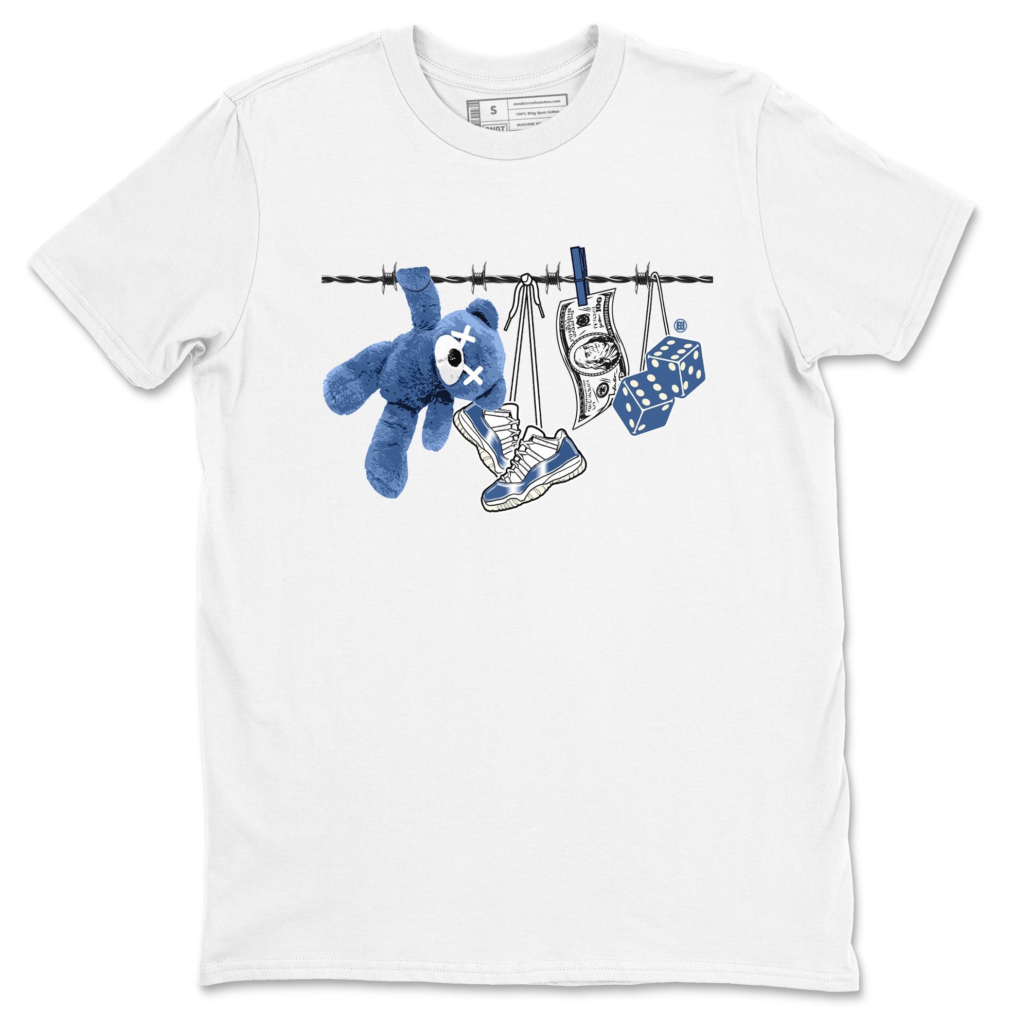 Clothesline snkmatch Tees - Air Jordan 11 Diffused Blue