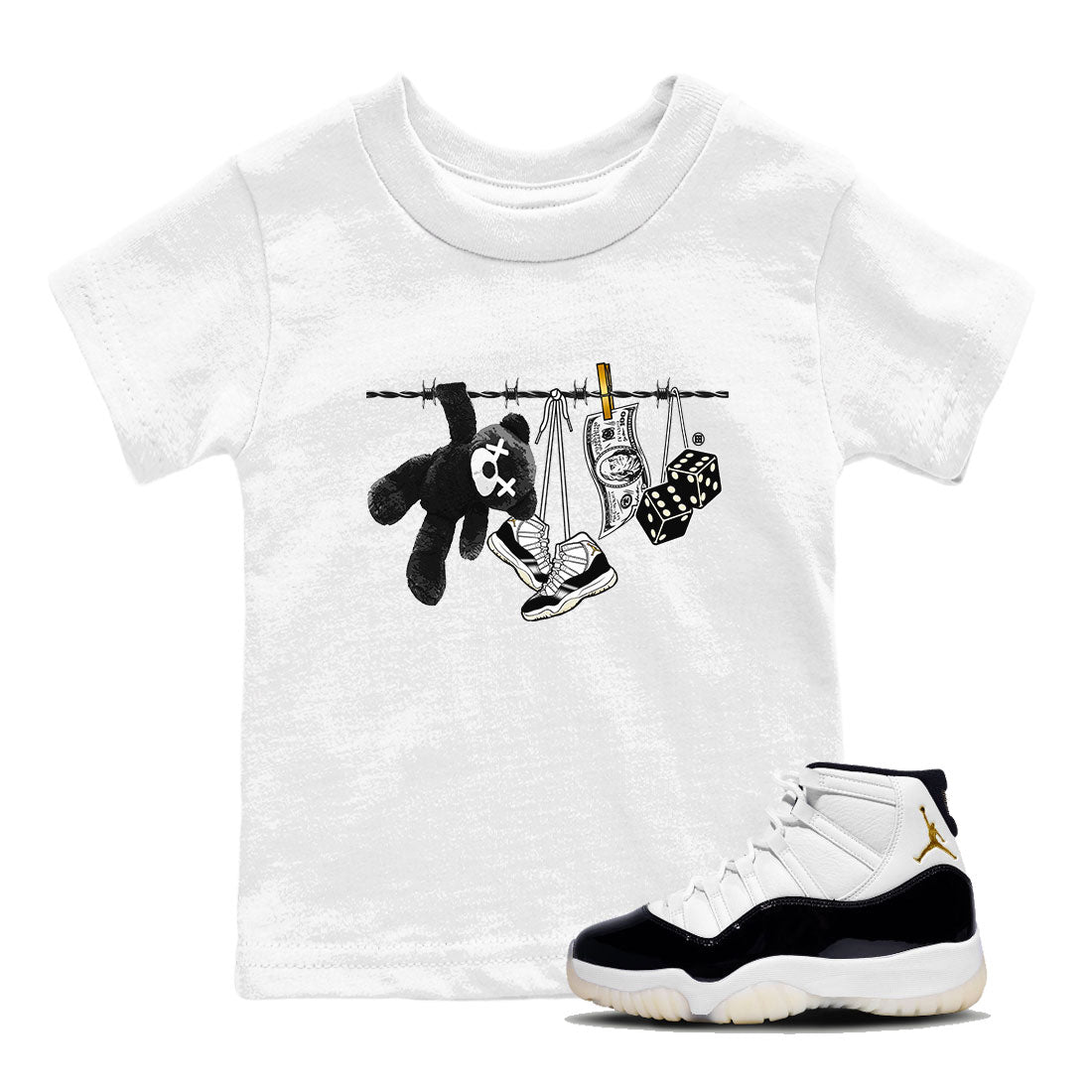 Clothesline snkmatch Tees Kids - Air Jordan 11 Gratitude