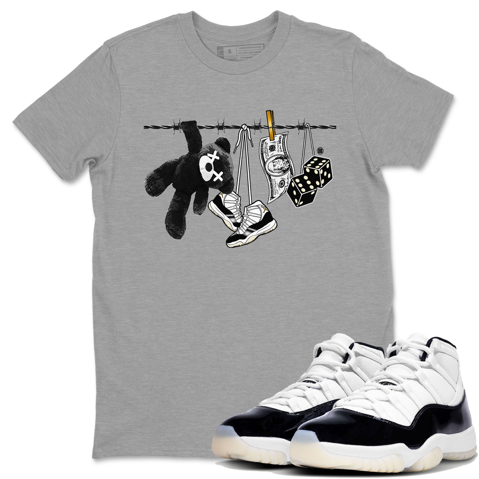 Clothesline snkmatch Tees - Air Jordan 11 Gratitude