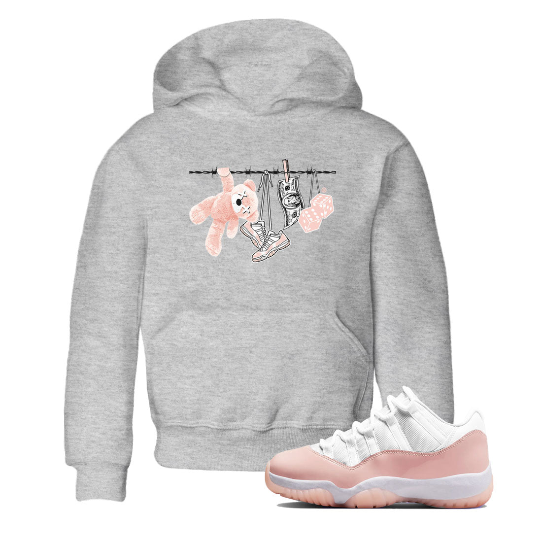 Clothesline snkmatch Tees Kids - Air Jordan 11 Legend Pink