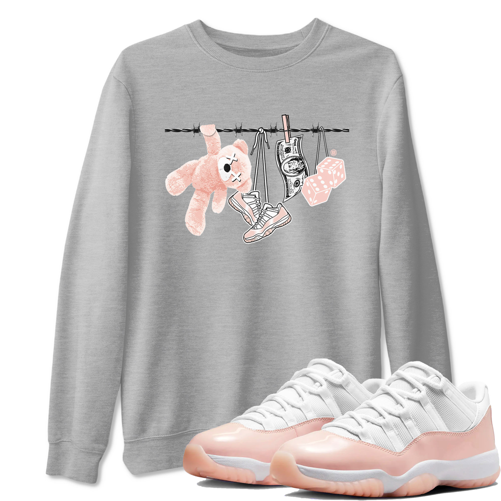 Clothesline snkmatch Tees - Air Jordan 11 Legend Pink