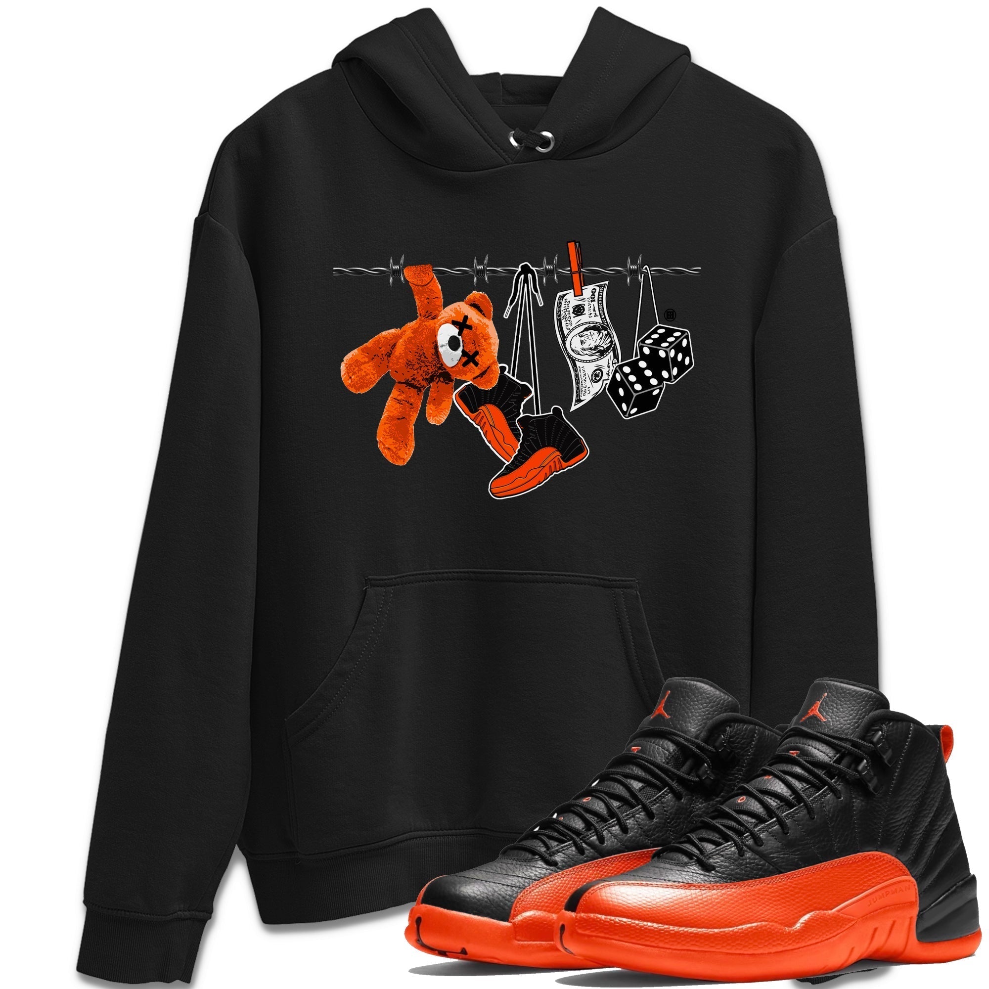 Clothesline Unisex Tops - Air Jordan 12 Brilliant Orange