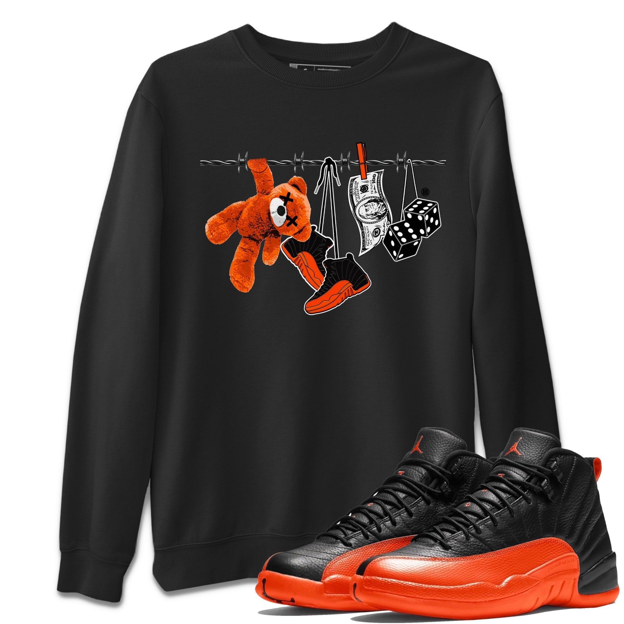 Clothesline Unisex Tops - Air Jordan 12 Brilliant Orange