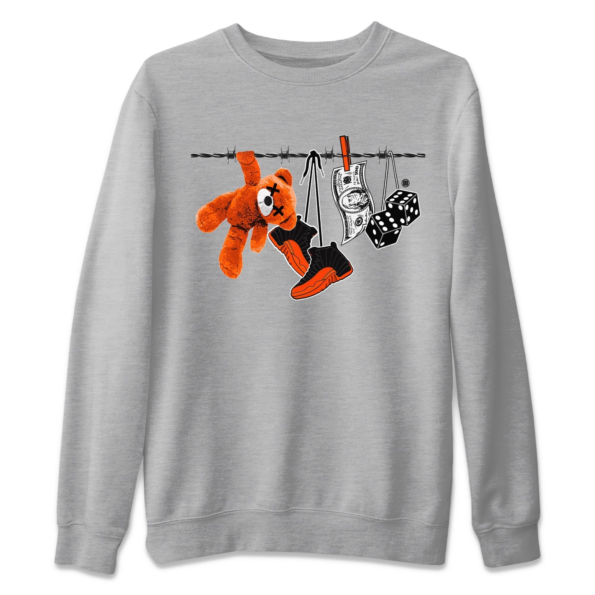 Clothesline Unisex Tops - Air Jordan 12 Brilliant Orange