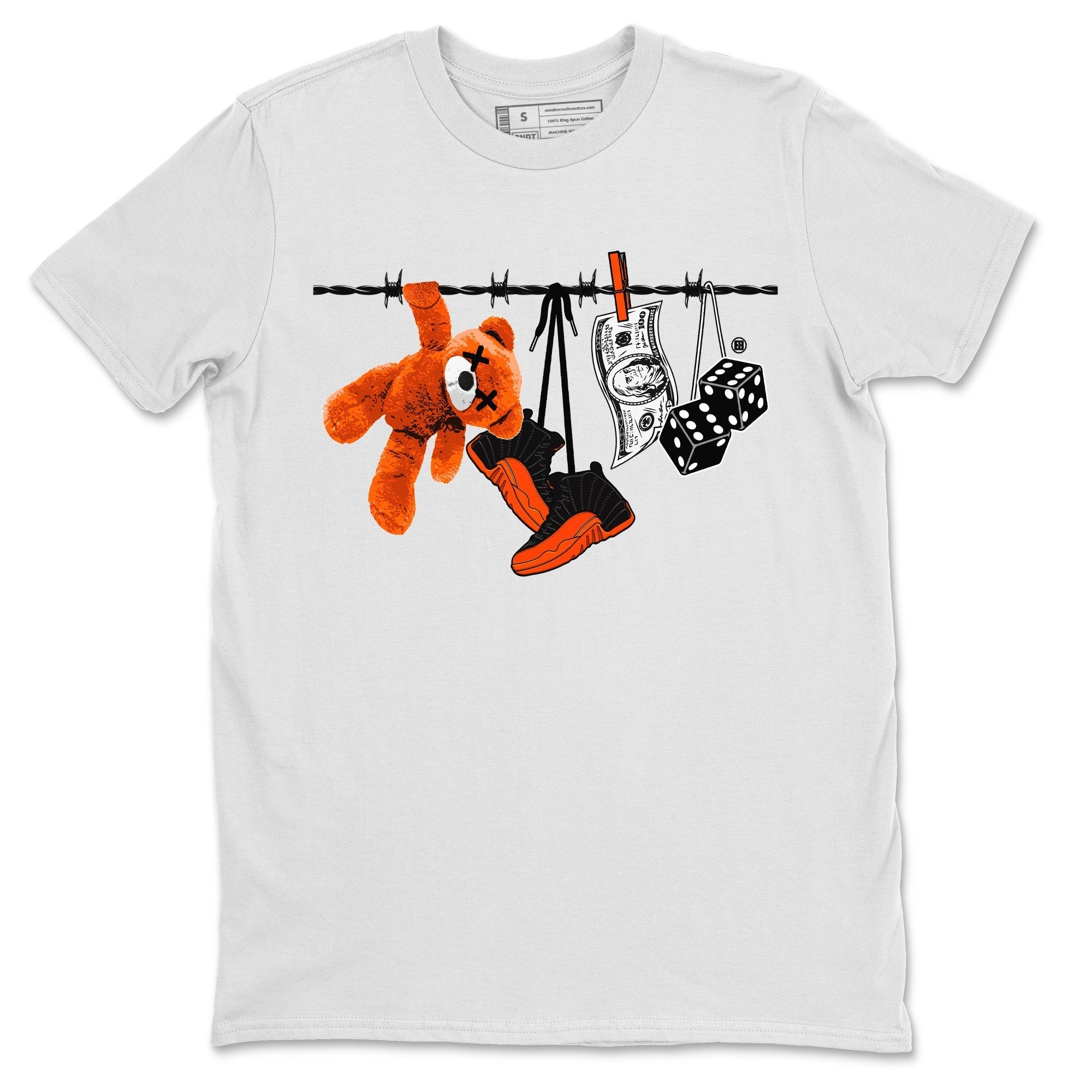 Clothesline Unisex Tops - Air Jordan 12 Brilliant Orange