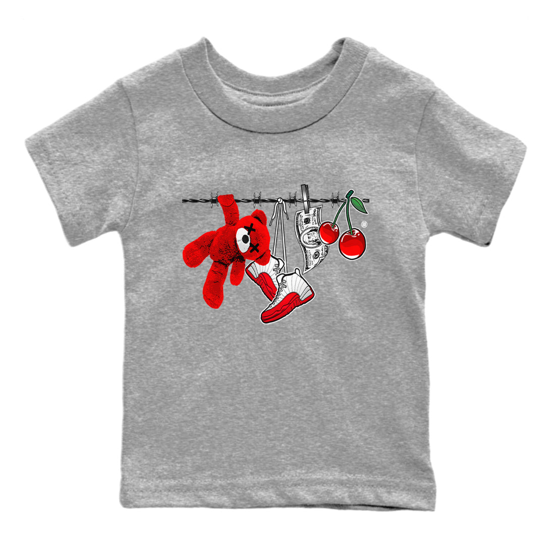 Clothesline Kids Tops - Air Jordan 12 Cherry