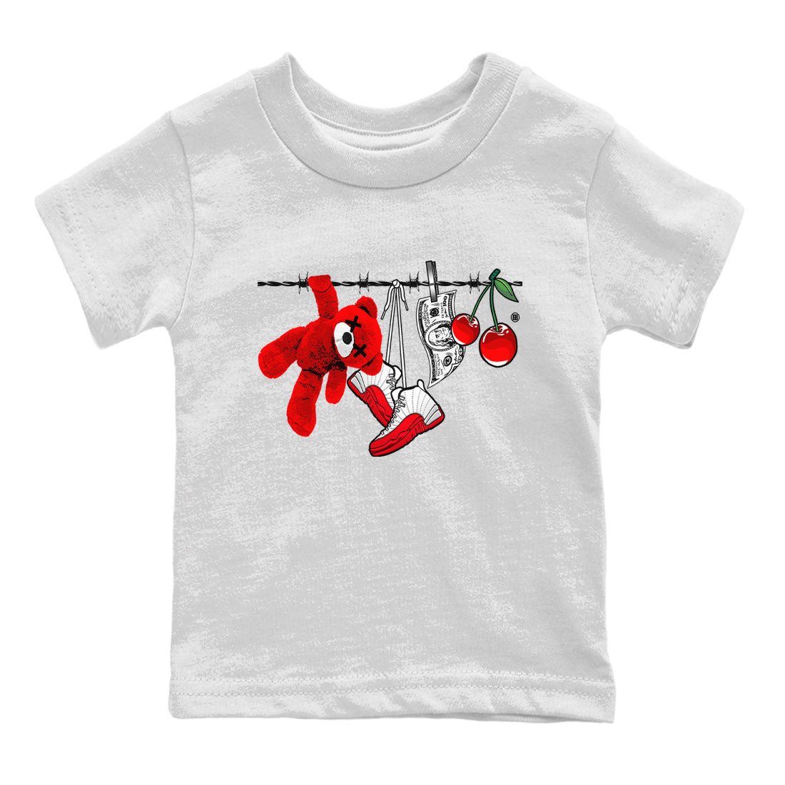 Clothesline Kids Tops - Air Jordan 12 Cherry