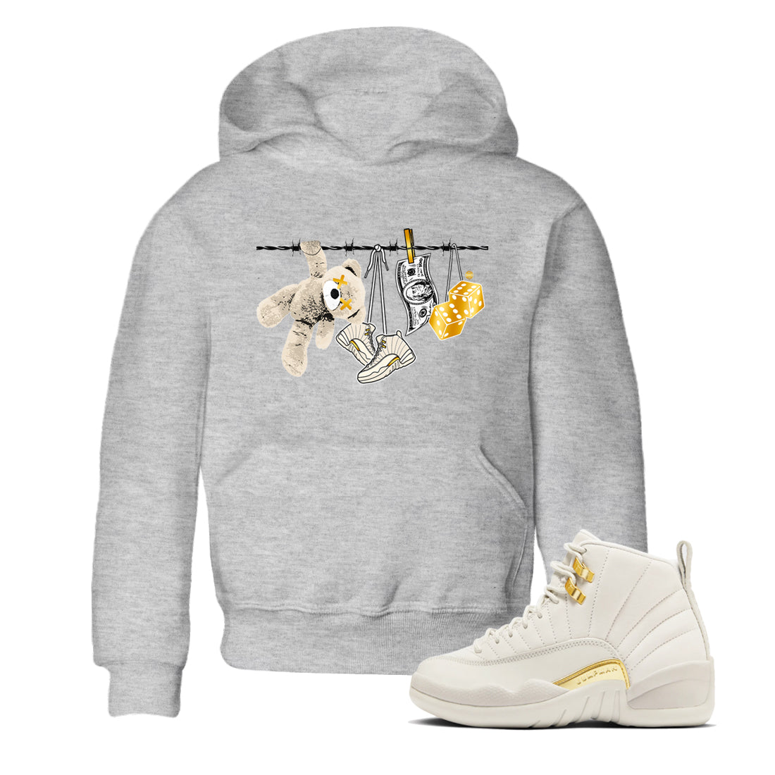 Clothesline snkmatch Tees Kids - Air Jordan 12 Phantom