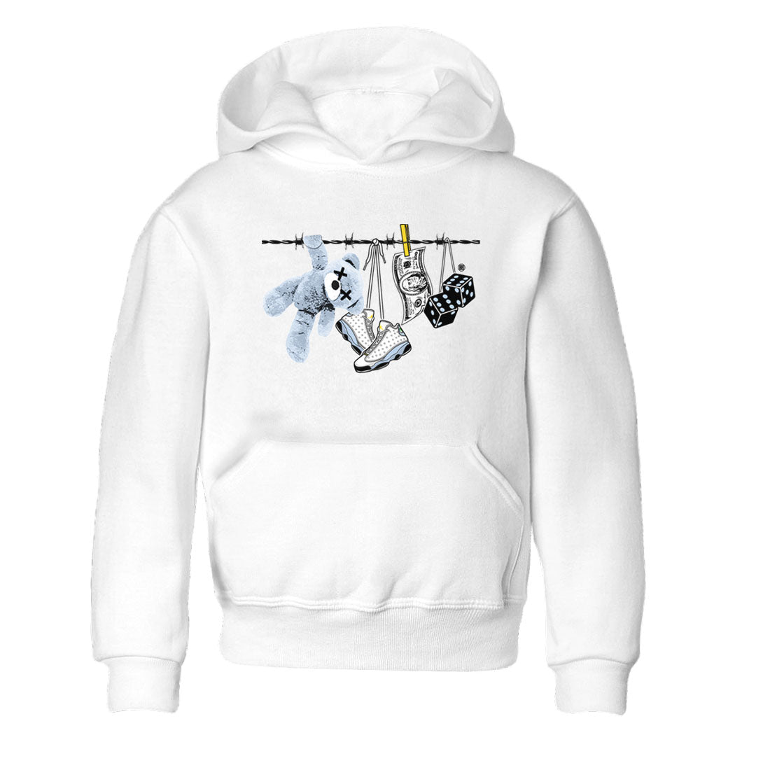 Clothesline snkmatch Tees Kids - Air Jordan 13 Blue Grey