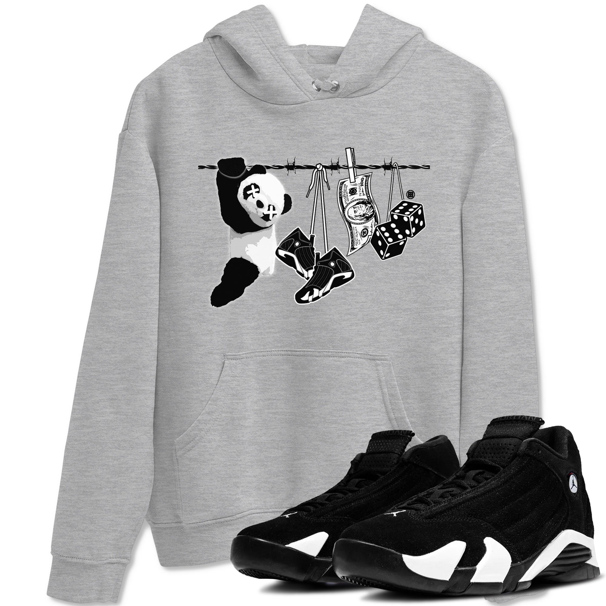 Clothesline snkmatch Tees - Air Jordan 14 Panda