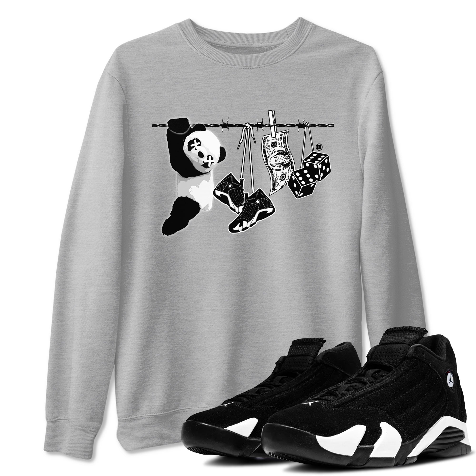 Clothesline snkmatch Tees - Air Jordan 14 Panda