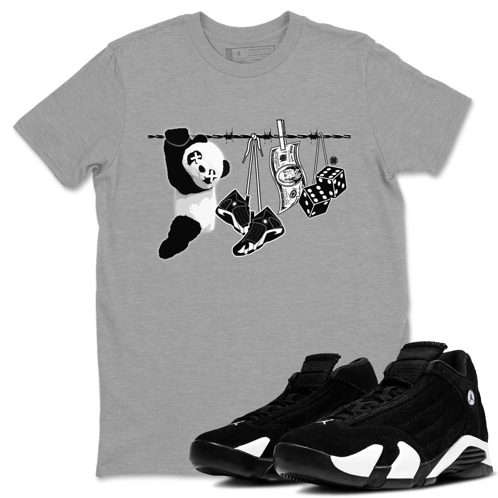 Clothesline snkmatch Tees - Air Jordan 14 Panda