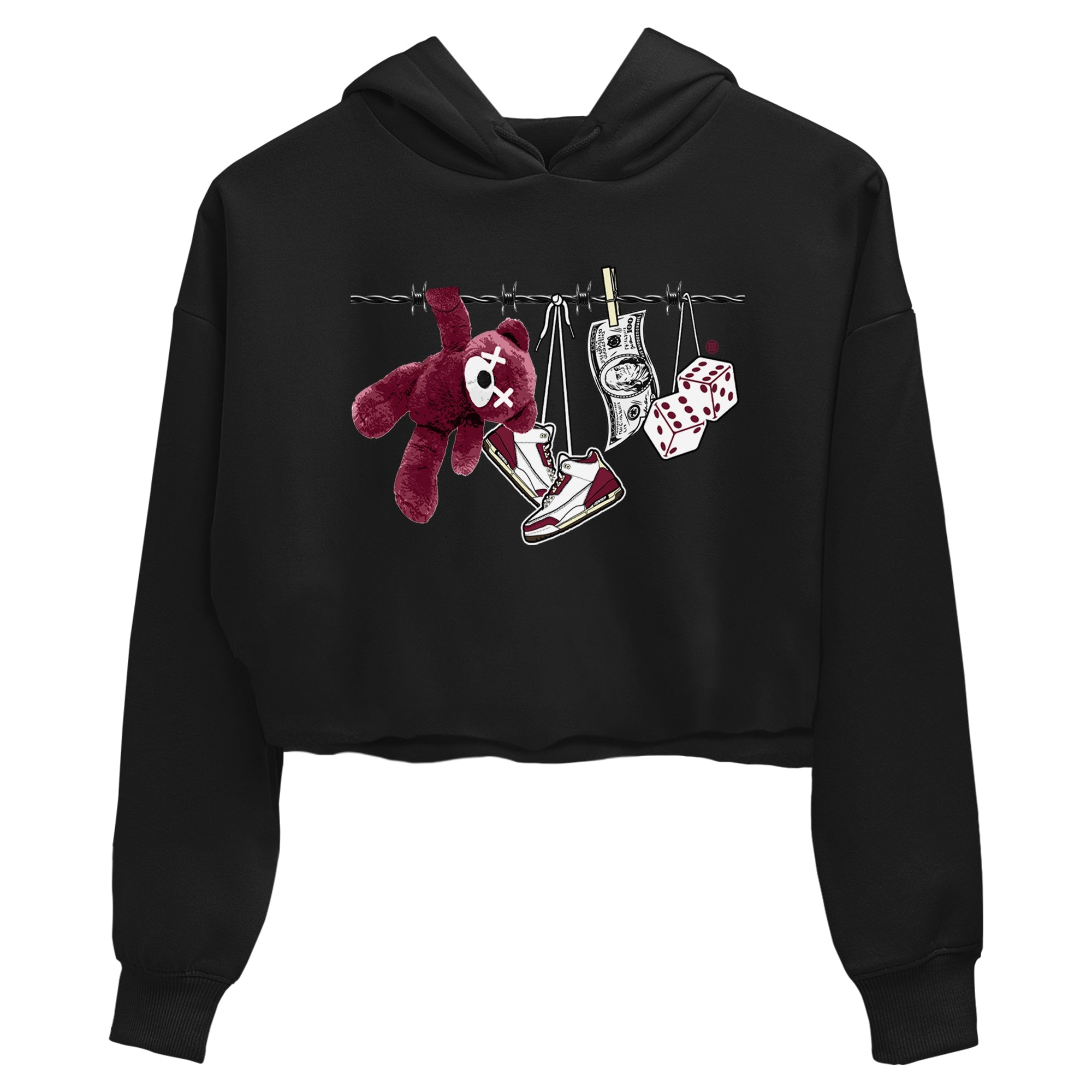 Clothesline snkmatch Women's Top - Air Jordan 3 A Ma Maniere x Burgundy Crush