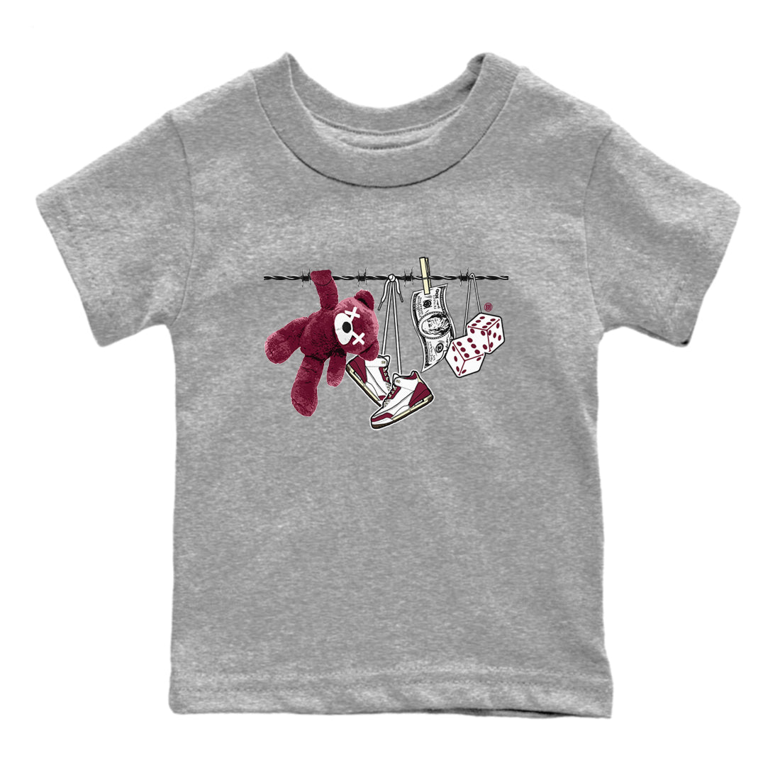 Clothesline snkmatch Tees Kids - Air Jordan 3 A Ma Maniere x Burgundy Crush