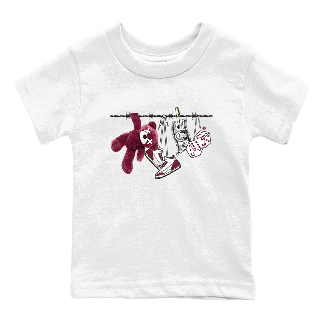 Clothesline snkmatch Tees Kids - Air Jordan 3 A Ma Maniere x Burgundy Crush