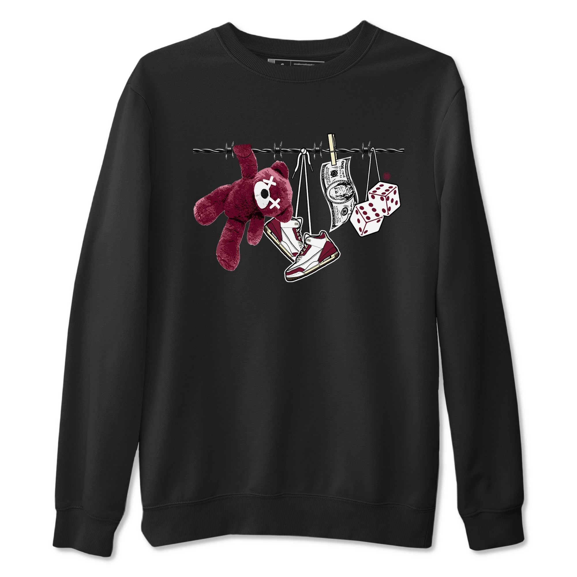 Clothesline snkmatch Tees - Air Jordan 3 A Ma Maniere x Burgundy Crush