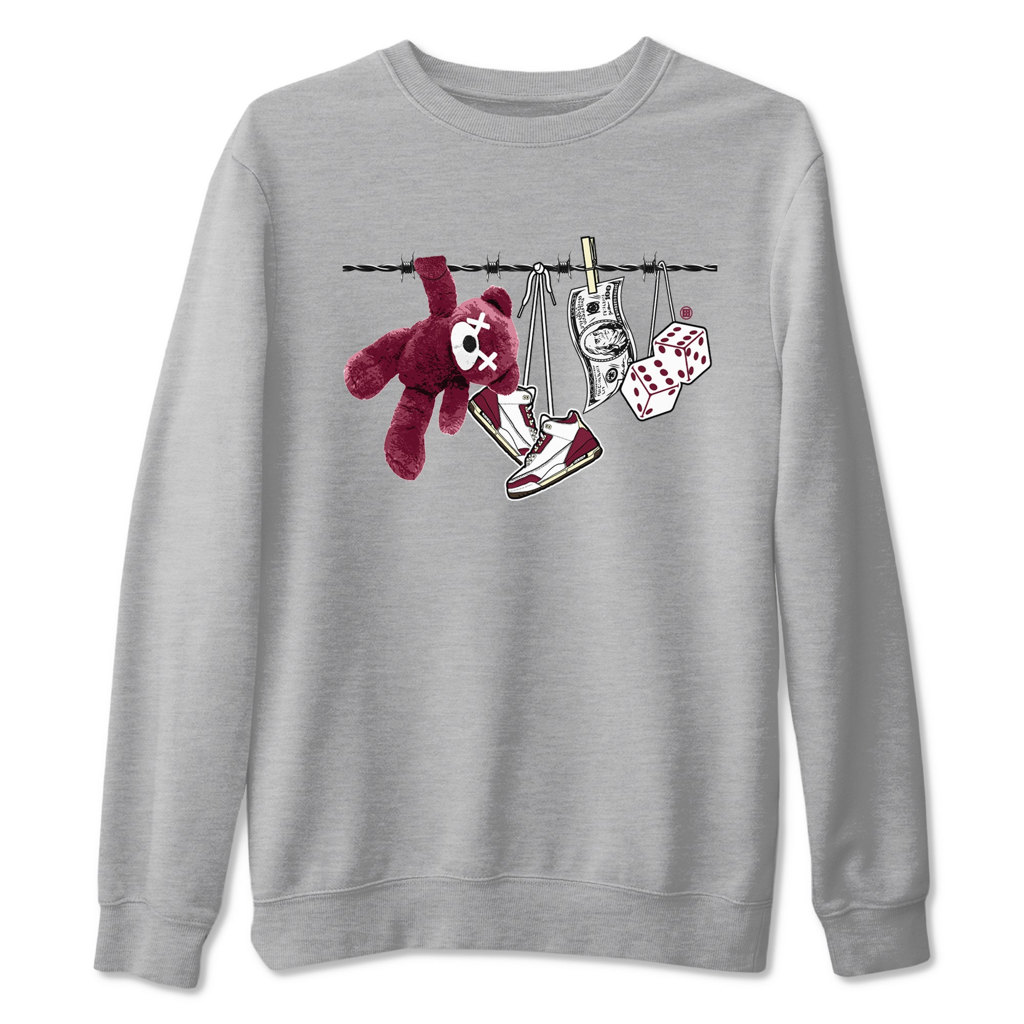 Clothesline snkmatch Tees - Air Jordan 3 A Ma Maniere x Burgundy Crush