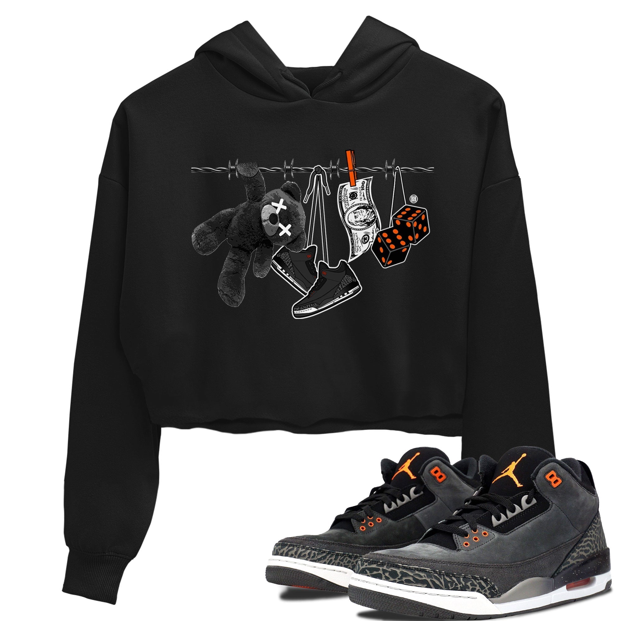 Clothesline snkmatch Women's Top - Air Jordan 3 Fear