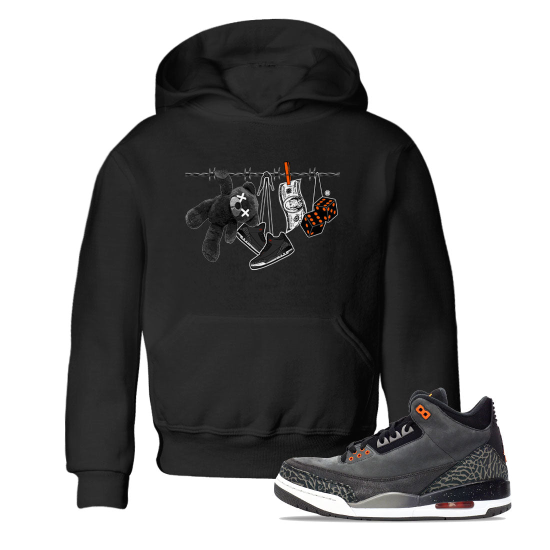 Clothesline snkmatch Tee Kids - Air Jordan 3 Fear