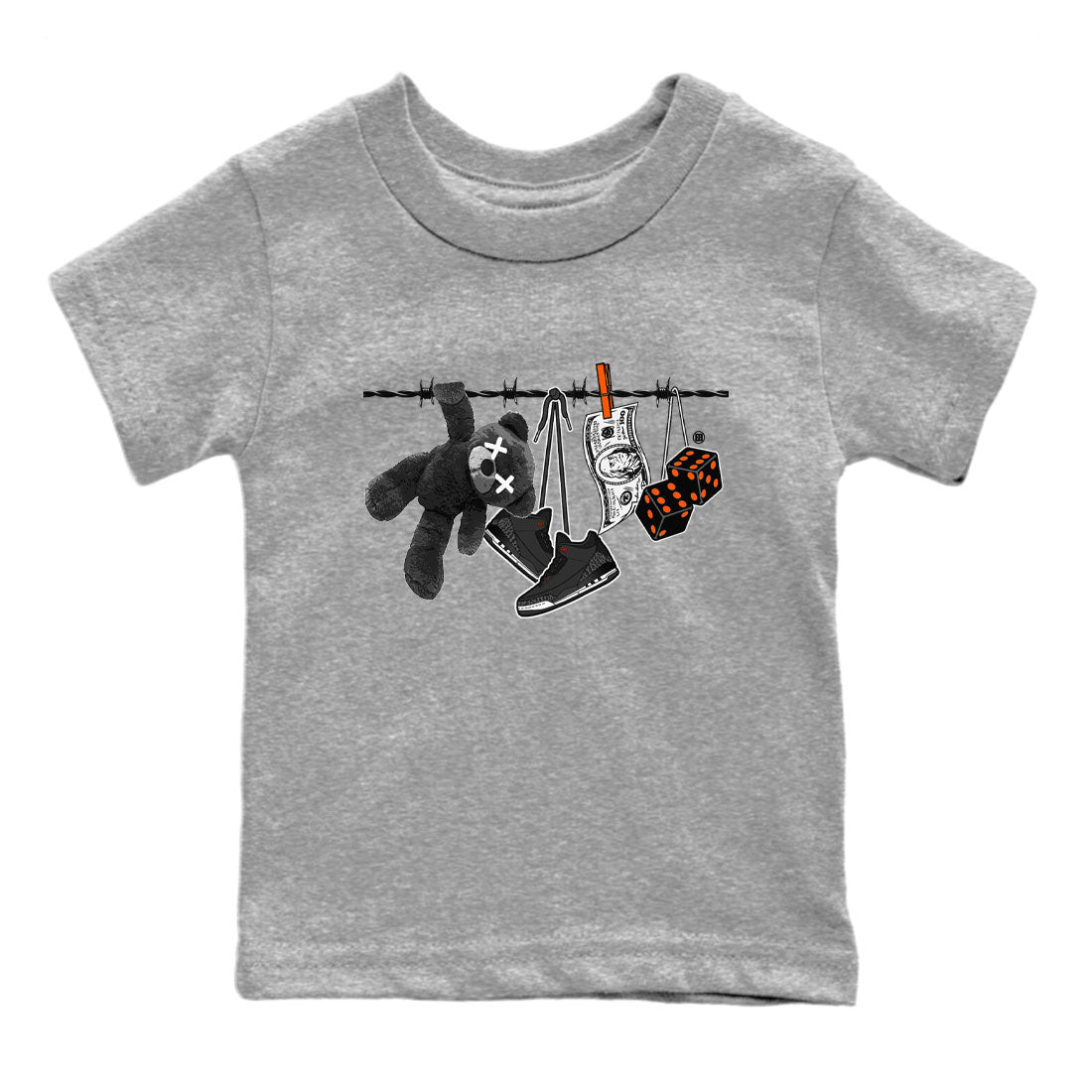 Clothesline snkmatch Tee Kids - Air Jordan 3 Fear