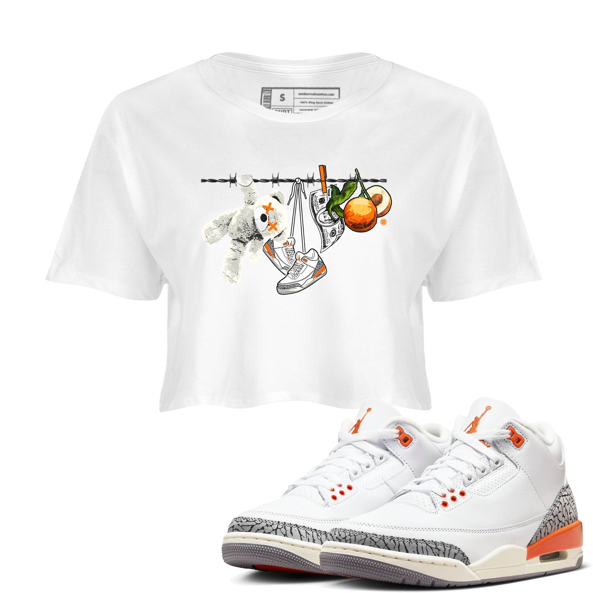 Clothesline snkmatch Women's Top - Air Jordan 3 Georgia Peach