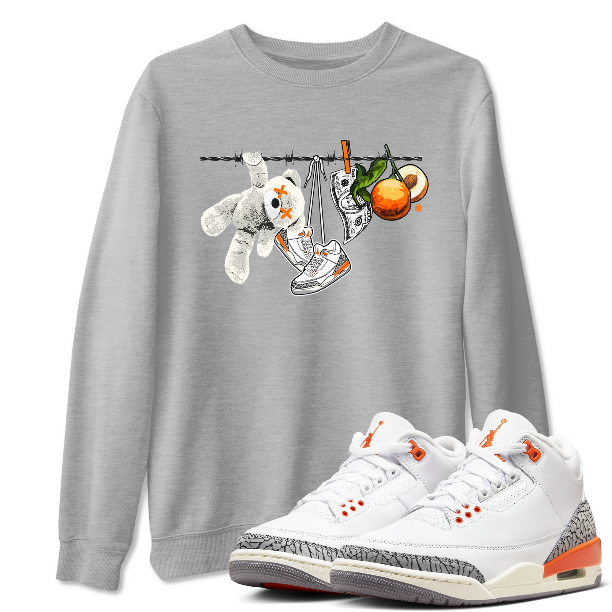 Clothesline snkmatch Tees - Air Jordan 3 Georgia Peach