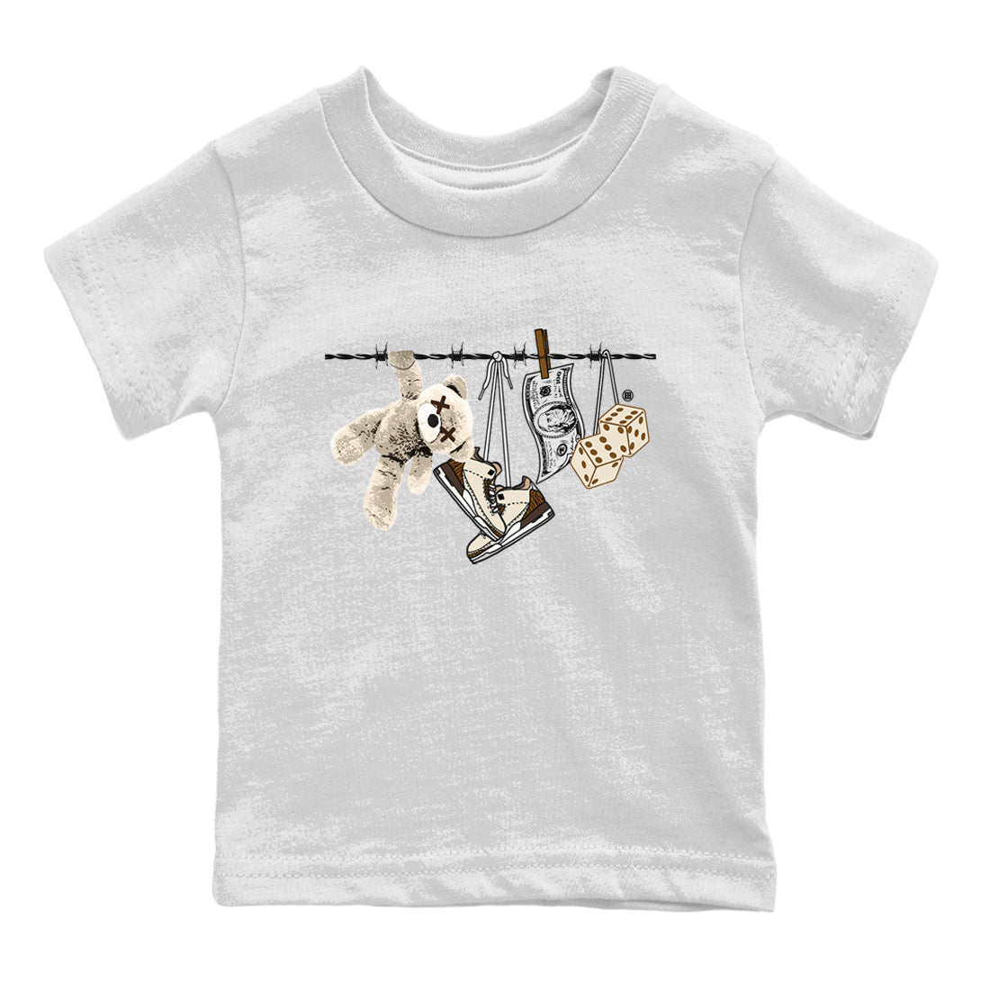 Clothesline Kids Tops - Air Jordan 3 Palomino