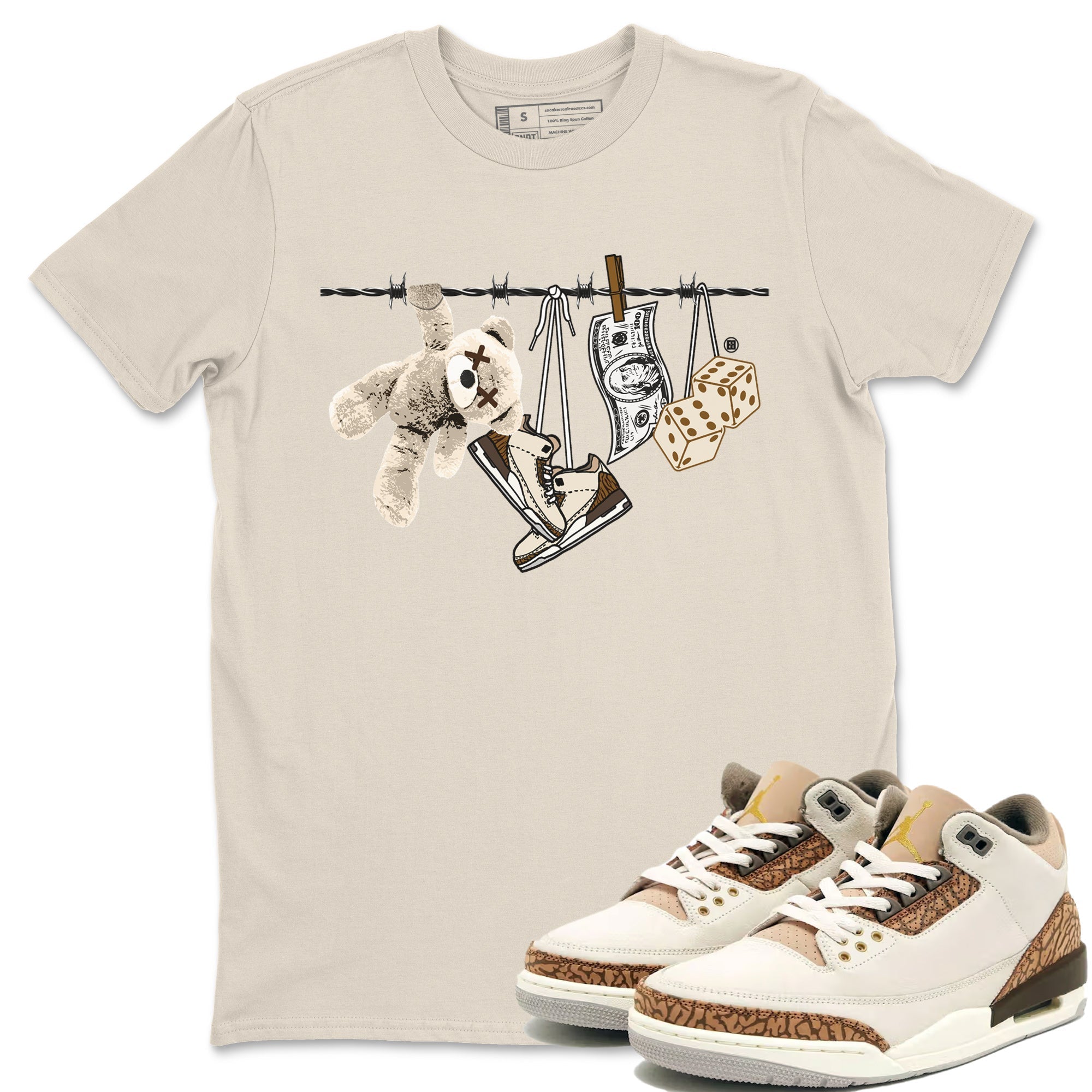 Clothesline Unisex Tops - Air Jordan 3 Palomino