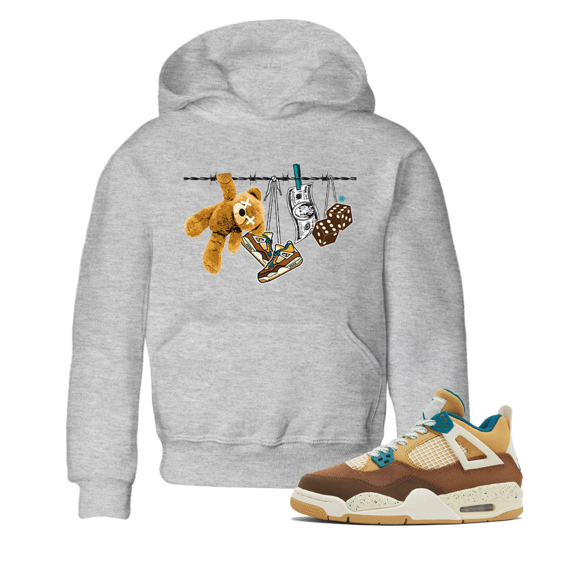 Clothesline snkmatch Tee Kids - Air Jordan 4 Cacao Wow