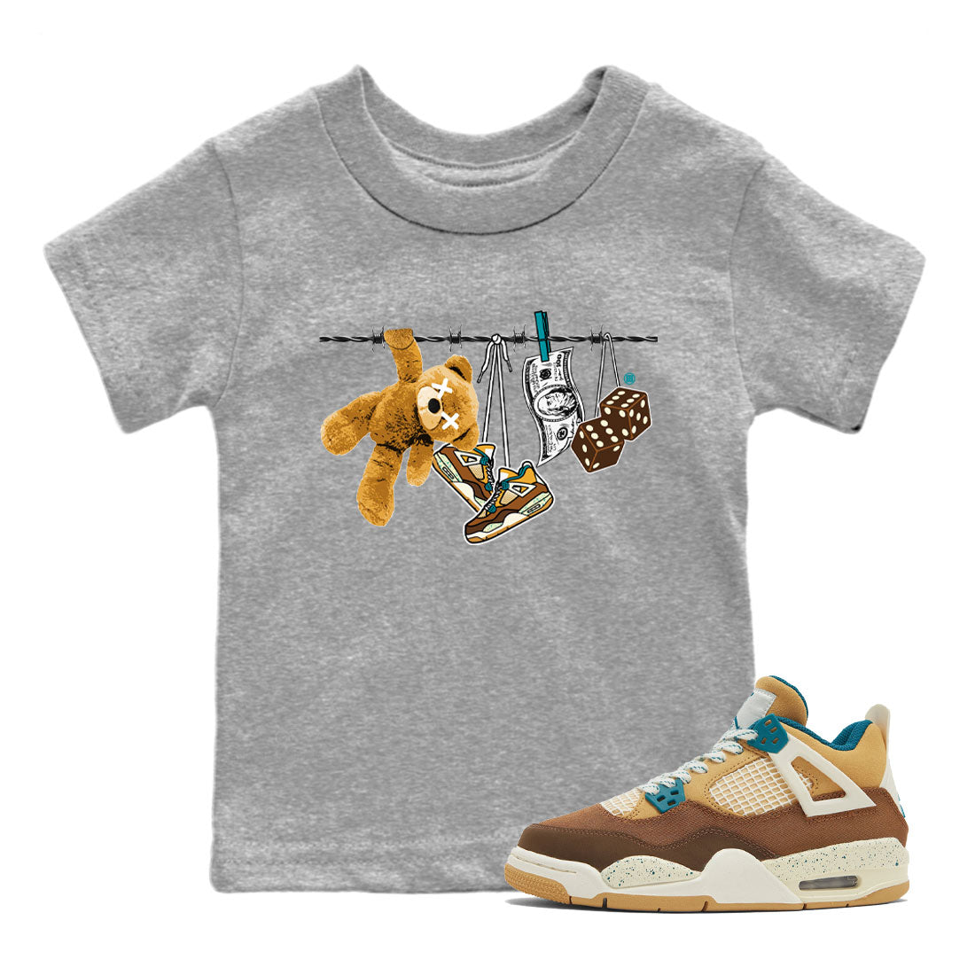 Clothesline snkmatch Tee Kids - Air Jordan 4 Cacao Wow