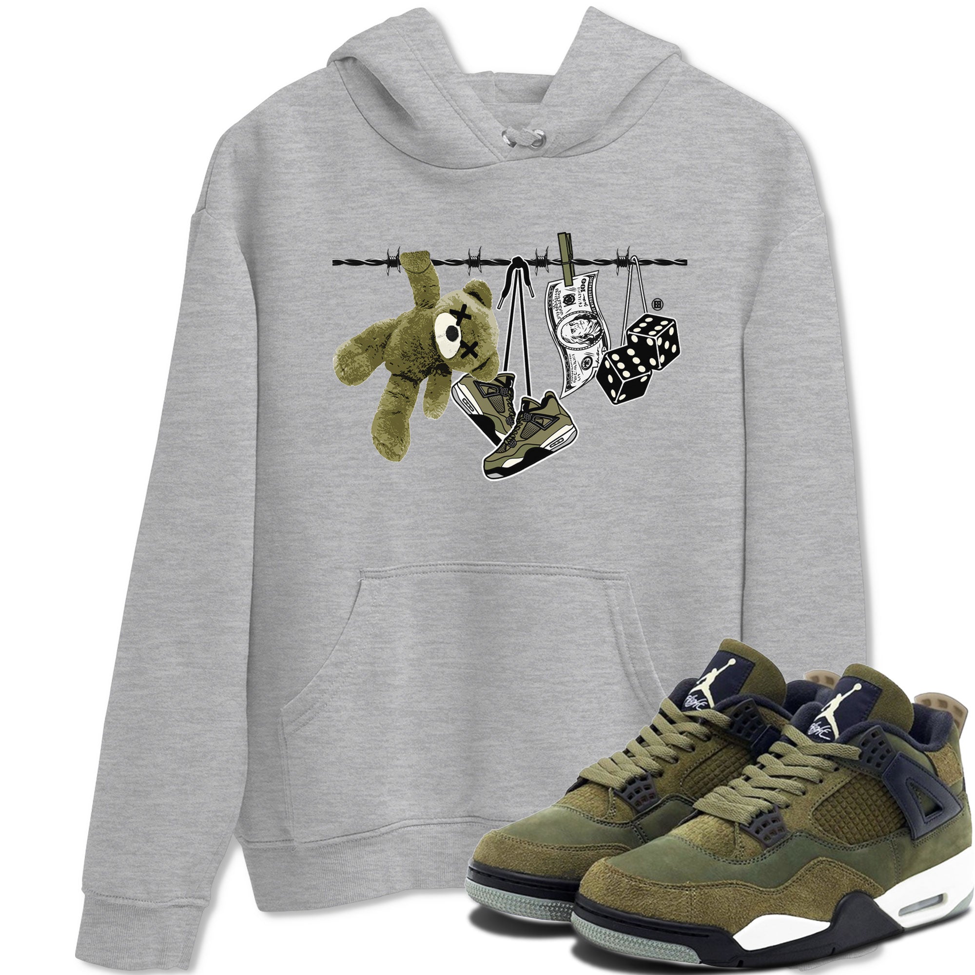 Clothesline snkmatch Tee - Air Jordan 4 Medium Olive