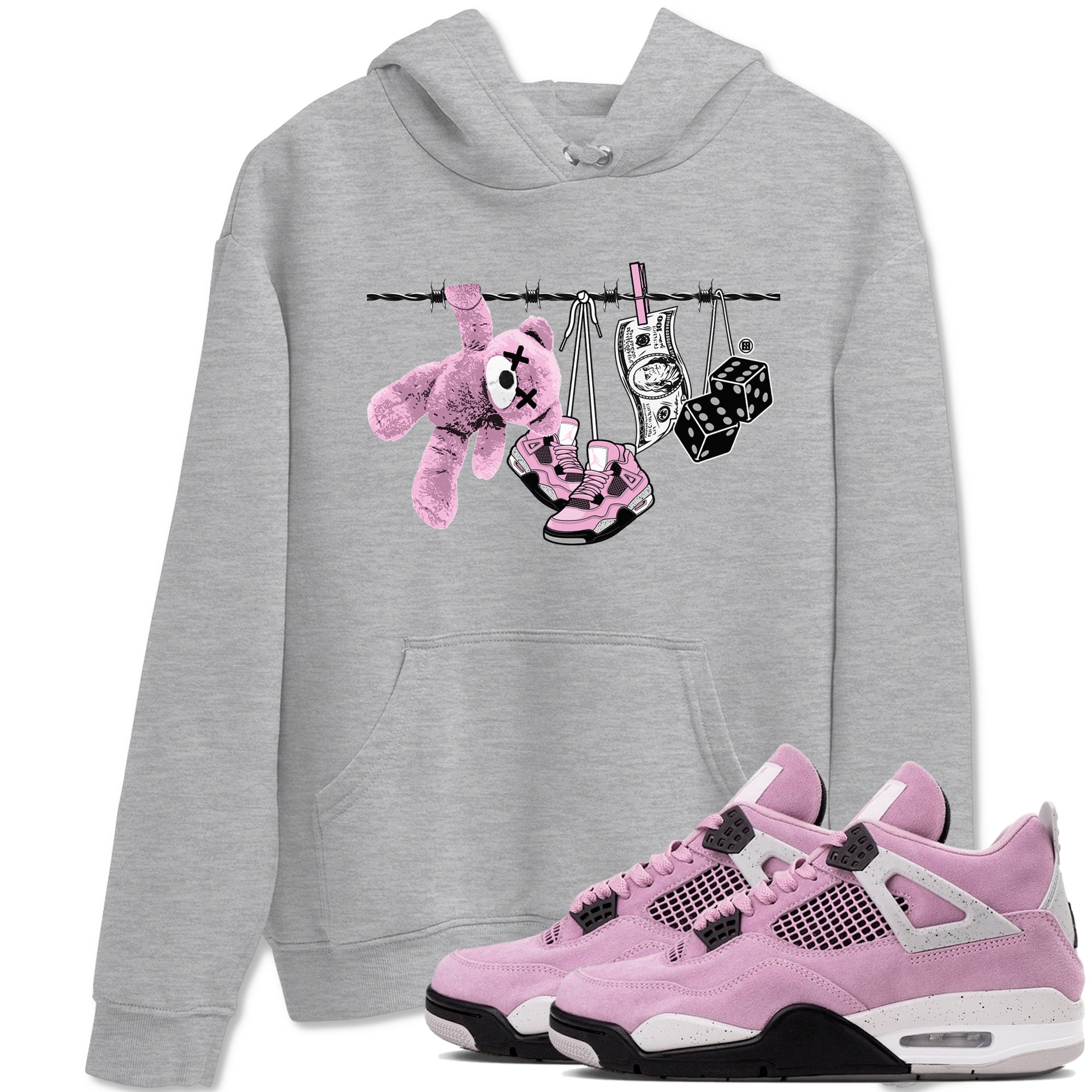 Clothesline snkmatch Tees - Air Jordan 4 Orchid