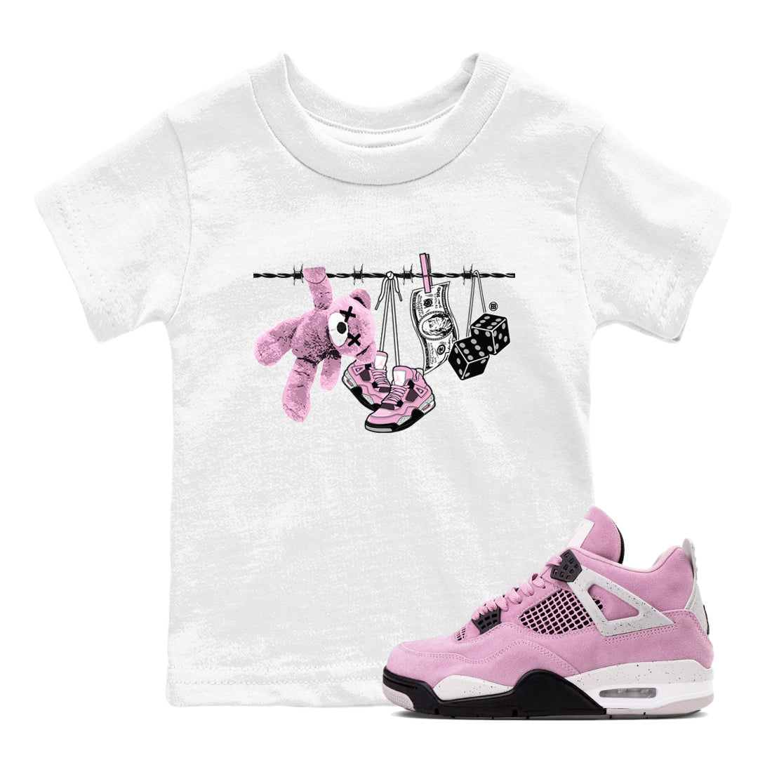 Clothesline snkmatch Tees Kids - Air Jordan 4 Orchid