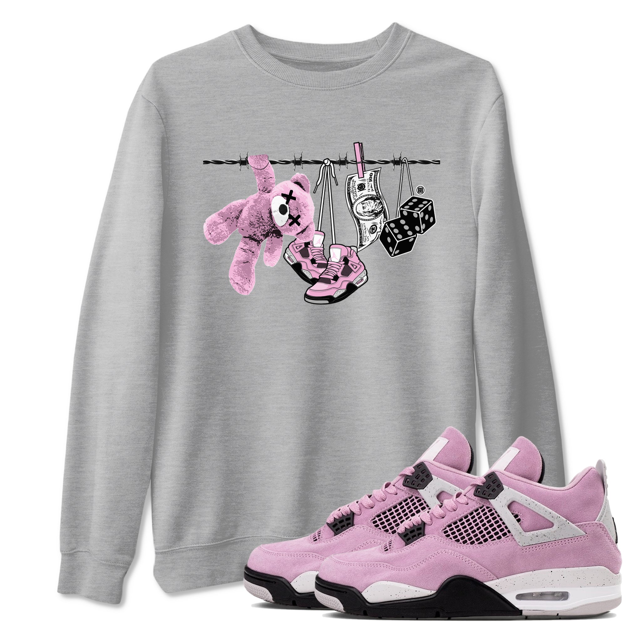 Clothesline snkmatch Tees - Air Jordan 4 Orchid