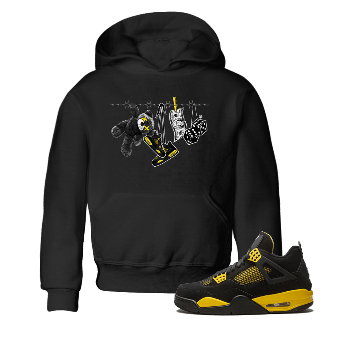 Clothesline Kids Tops - Air Jordan 4 Thunder