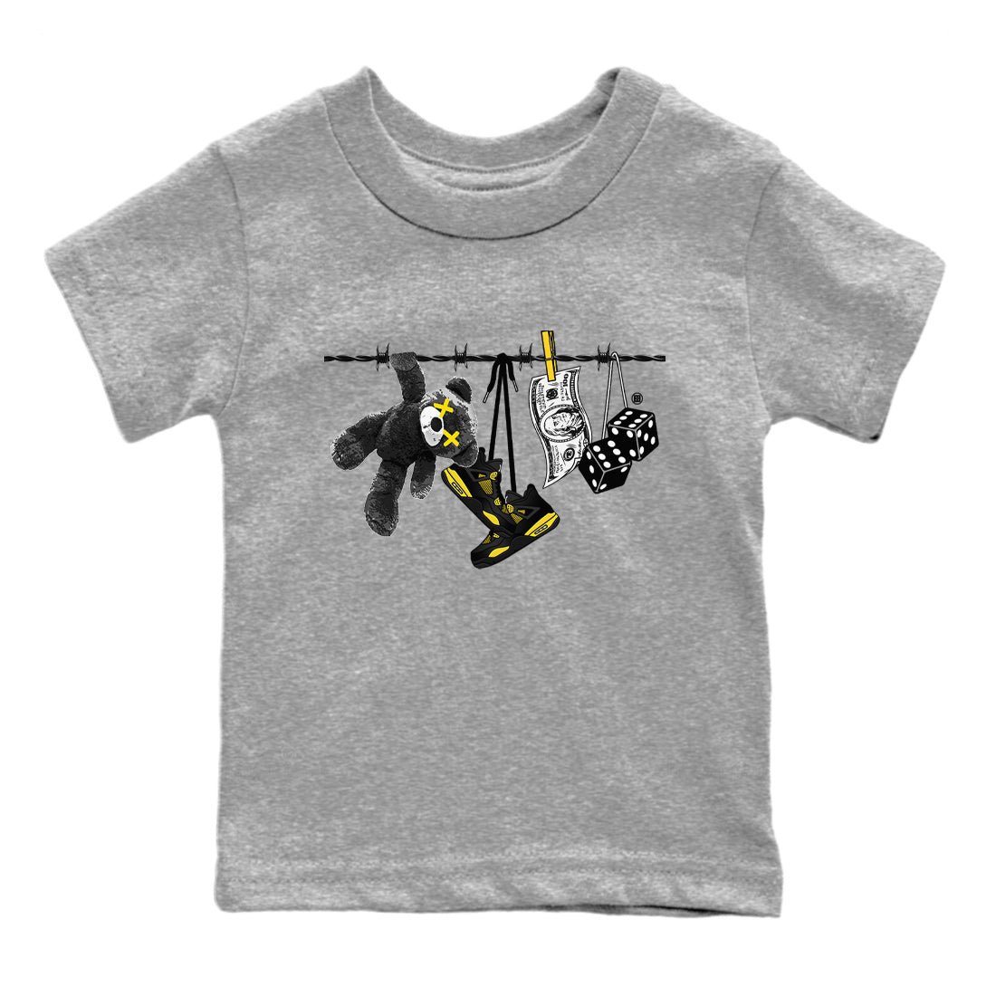 Clothesline Kids Tops - Air Jordan 4 Thunder