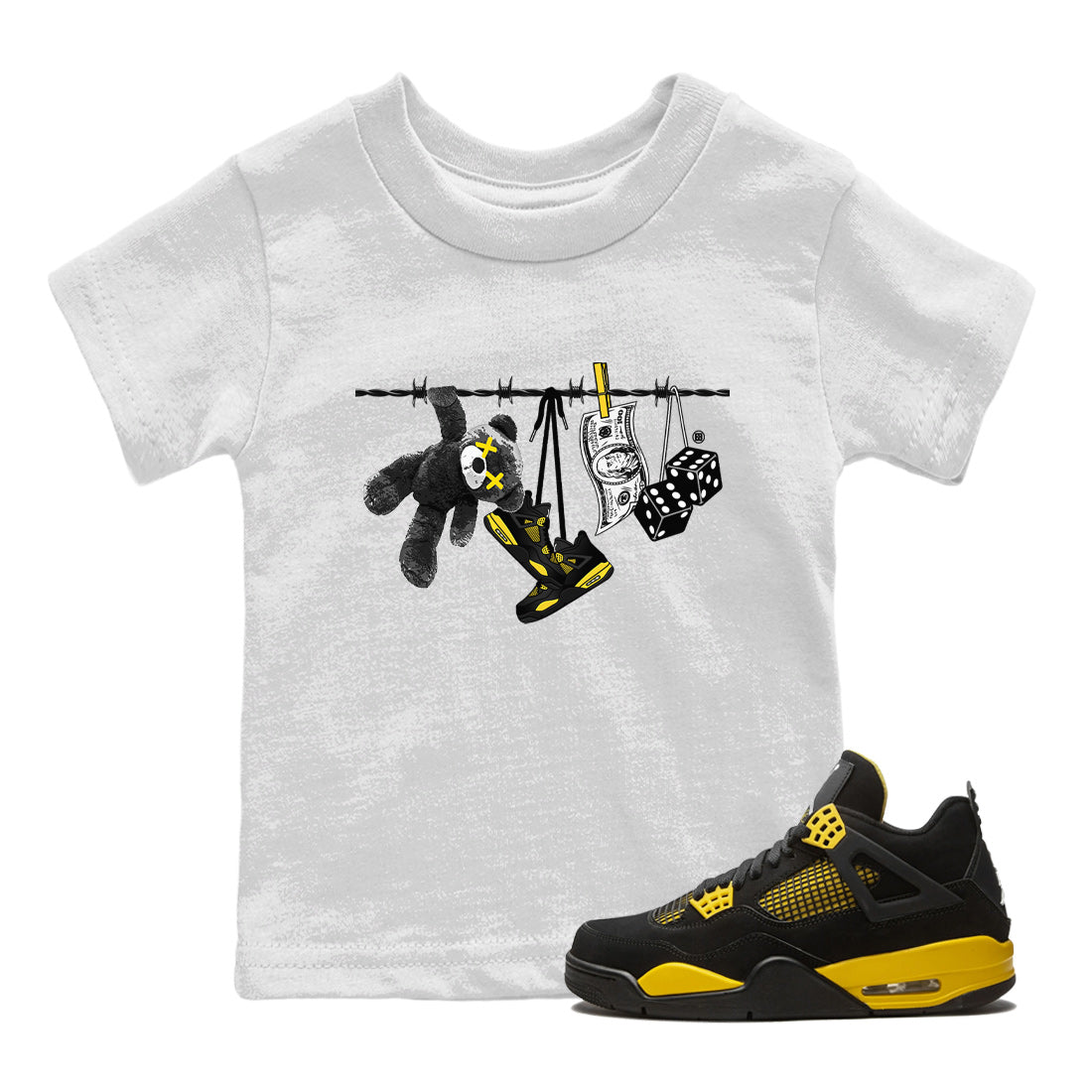 Clothesline Kids Tops - Air Jordan 4 Thunder