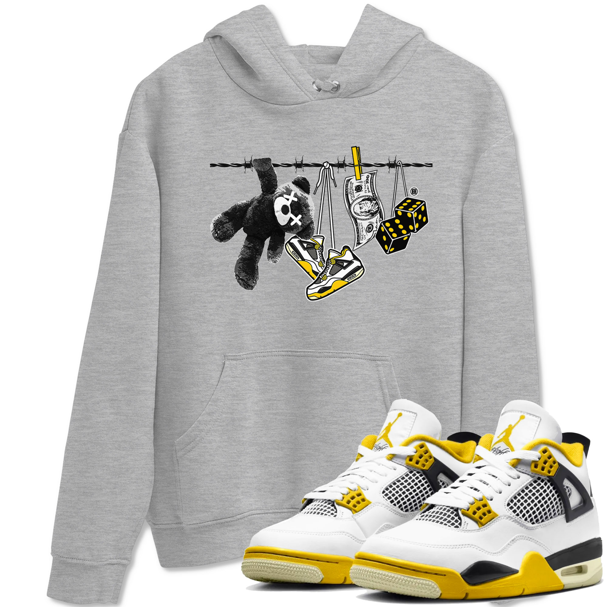 Clothesline snkmatch Tees - Air Jordan 4 Vivid Sulfur