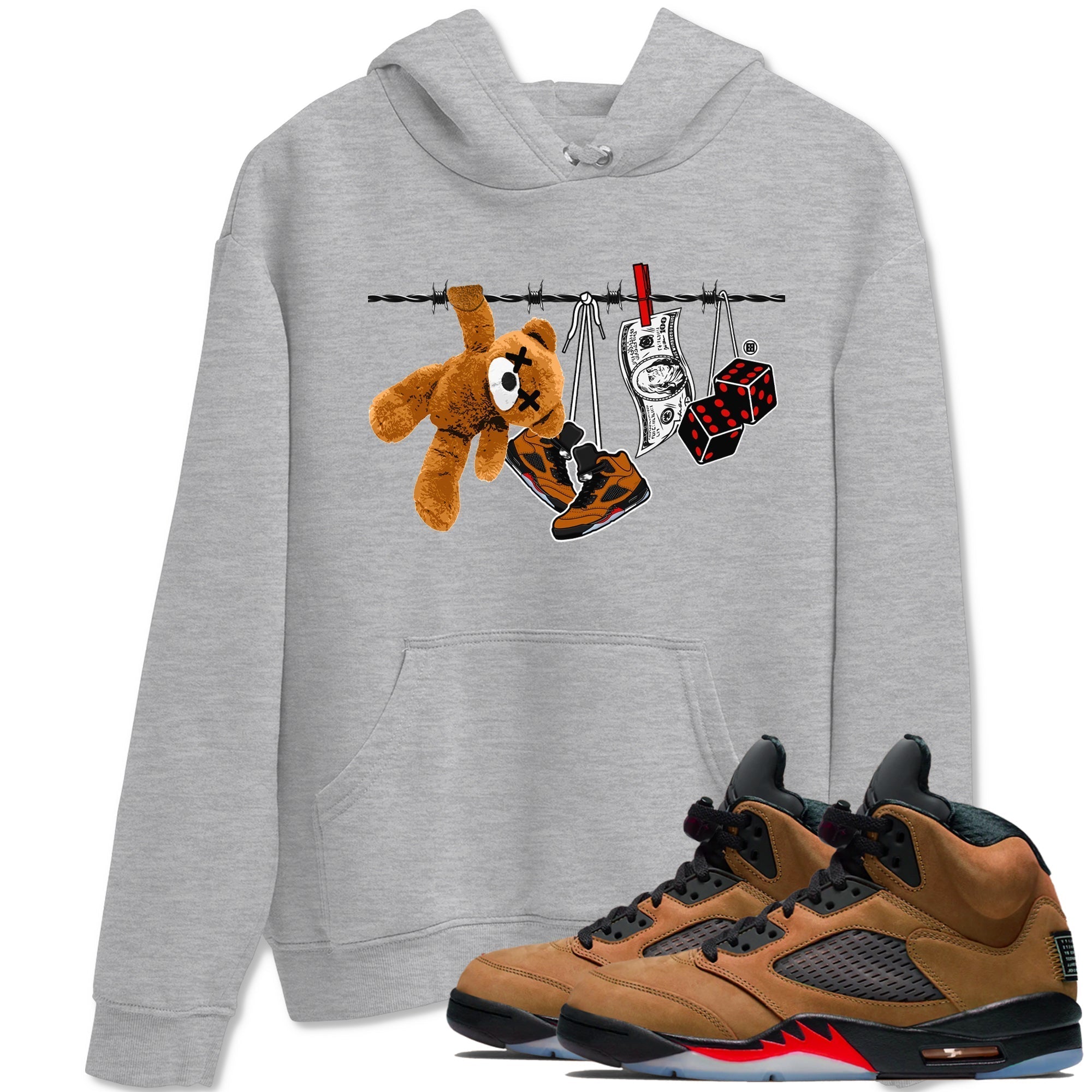 Clothesline snkmatch Tees - Air Jordan 5 Archaeo Brown