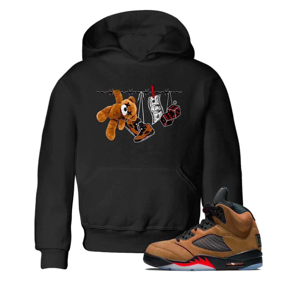 Clothesline snkmatch Tees Kids - Air Jordan 5 Archaeo Brown