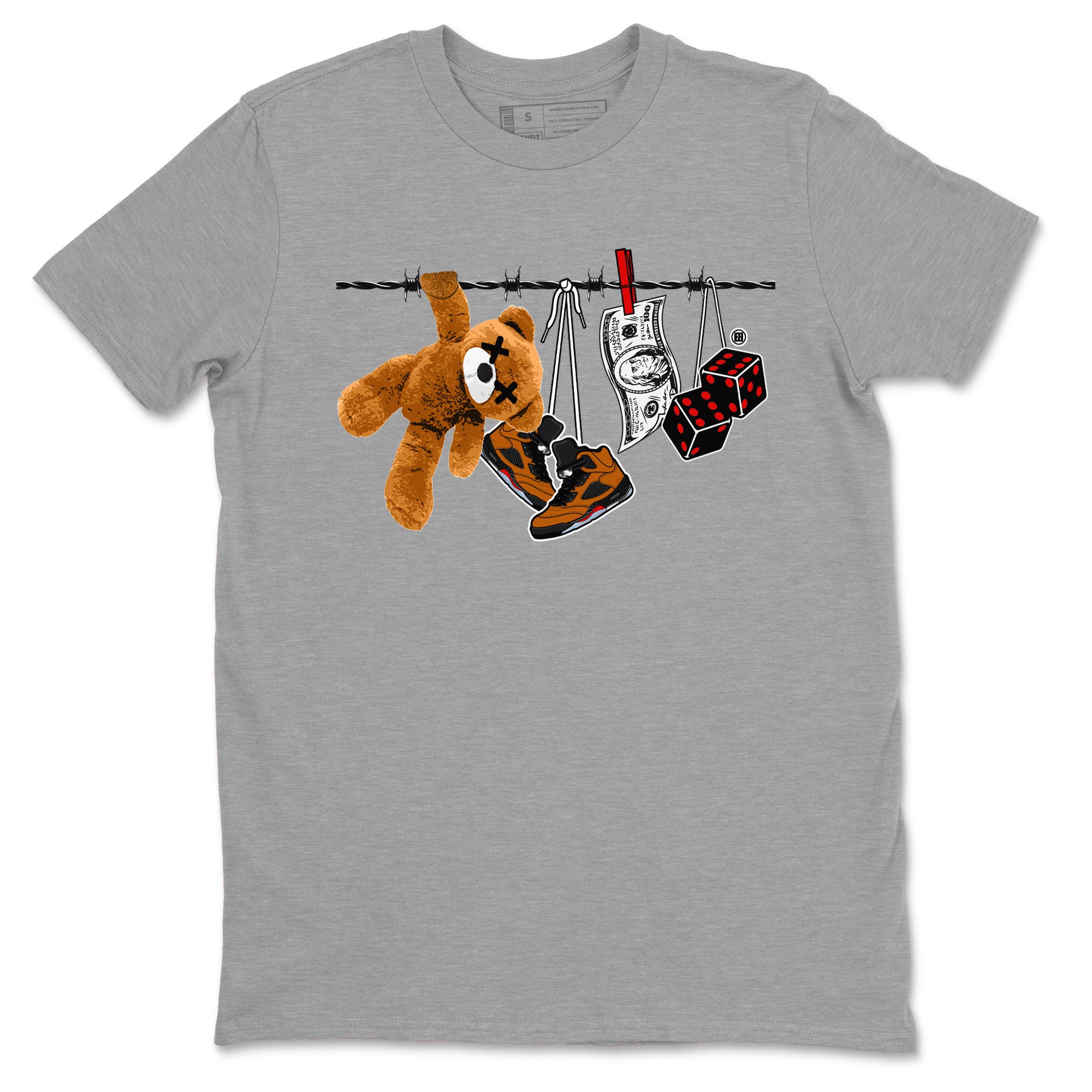 Clothesline snkmatch Tees - Air Jordan 5 Archaeo Brown