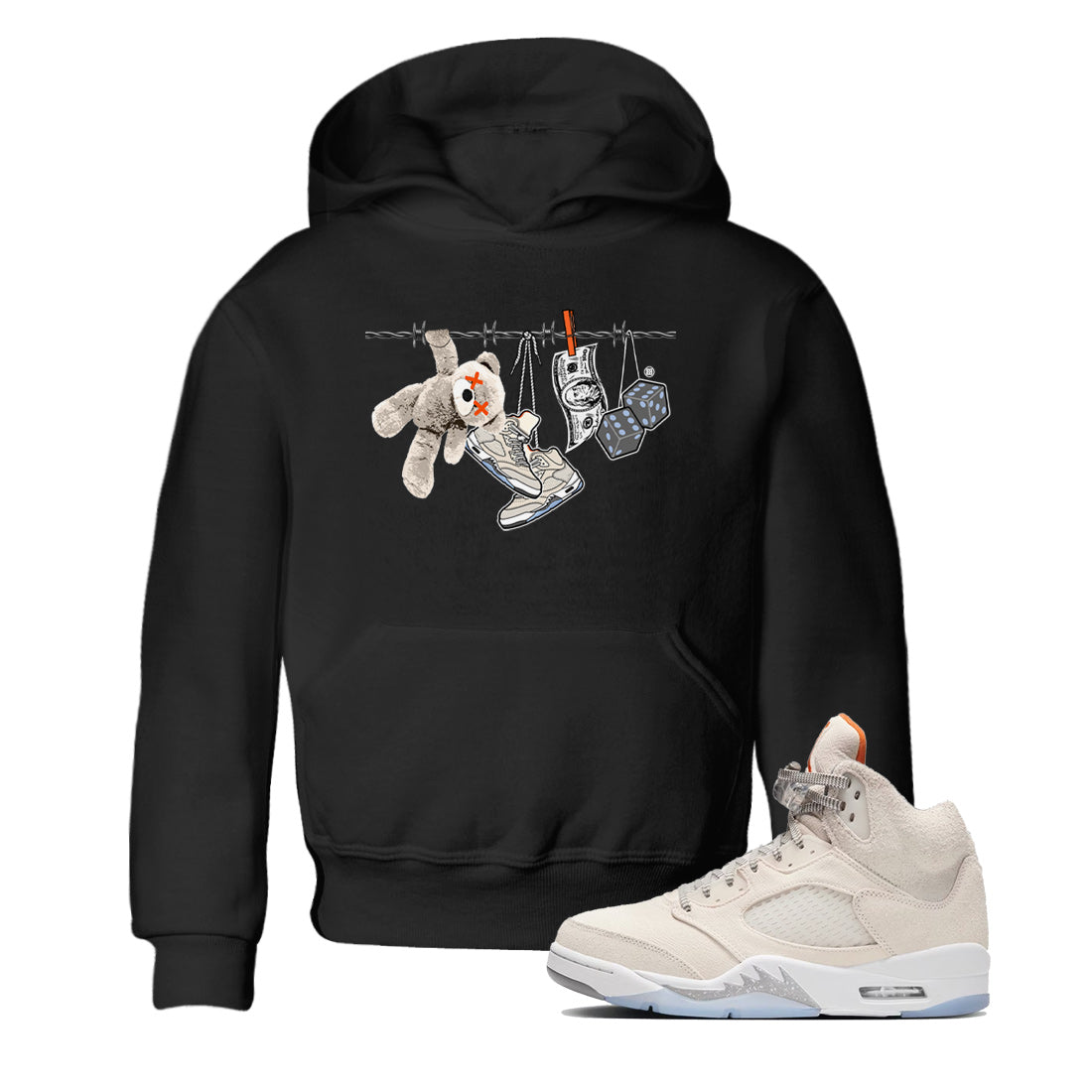 Clothesline Kids Tops - Air Jordan 5 Craft