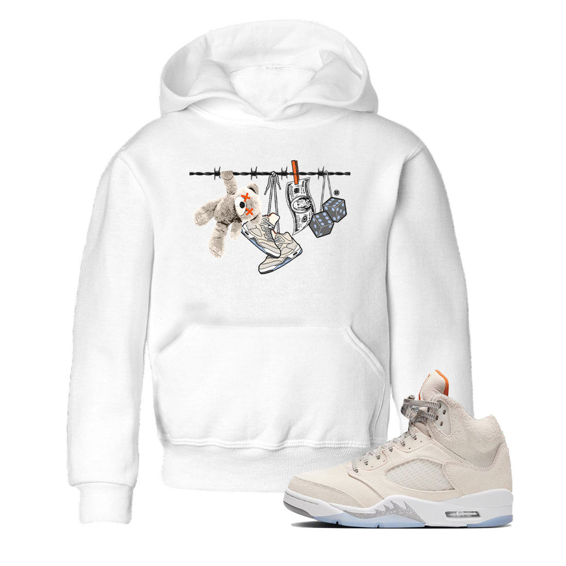 Clothesline Kids Tops - Air Jordan 5 Craft